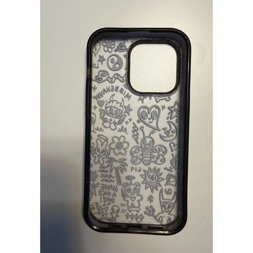 Casetify Misbehavin’ Impact Case for iPhone 14 Pro, Black - Karol G Style